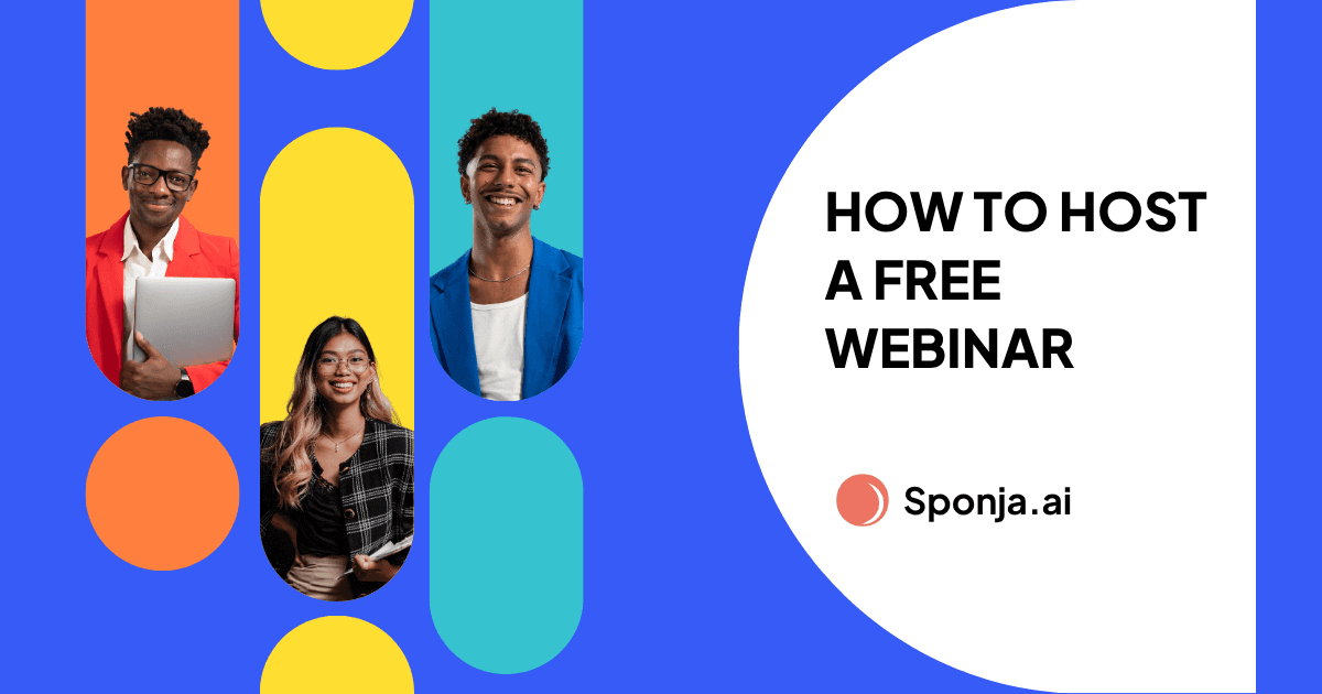 Step-by-step checklist for hosting a free webinar, showing platform setup, registration, promotion, and follow-up stages.