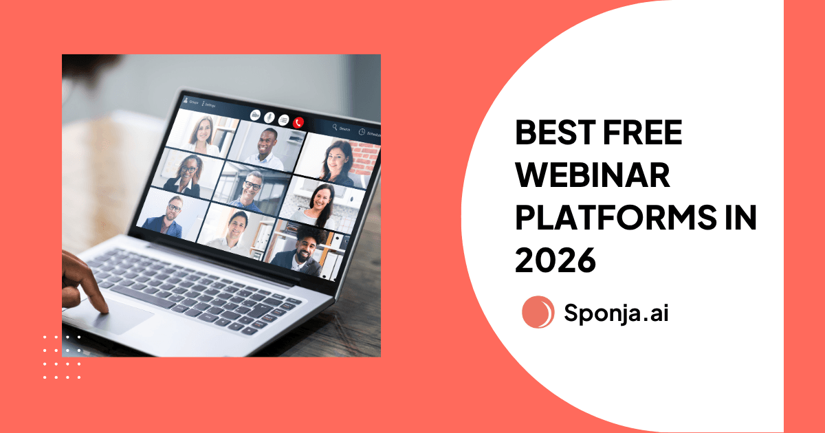 Comparison table of free webinar platforms showing attendee limits, session duration caps, and CRM integration support.